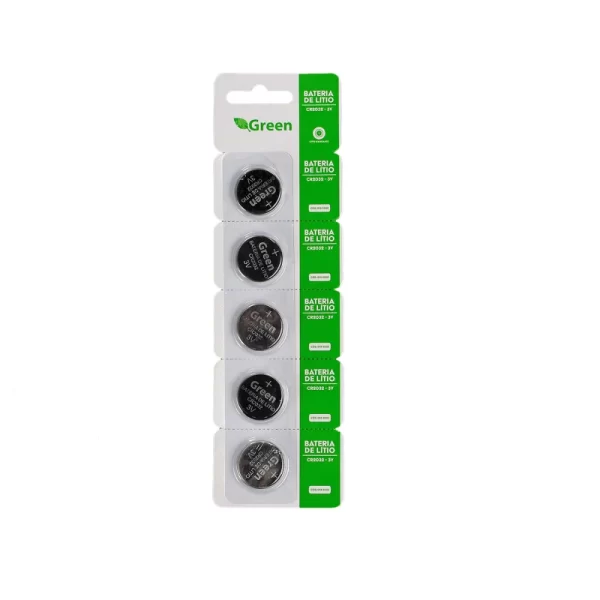 5x Bateria Moeda Cr2032 3v Lítio - Green